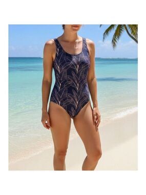 Nicole Miller Tropical One-Piece Swimsuit size M